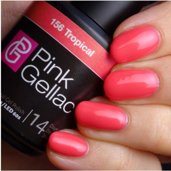 Profesionalus ilgalaikis gelinis lakas Pink Gellac Tropical 15 ml