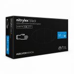 Mercator Nitrylex Black vienkartinės nitrilinės pirštinės M dydis 100 vnt. - Image 2