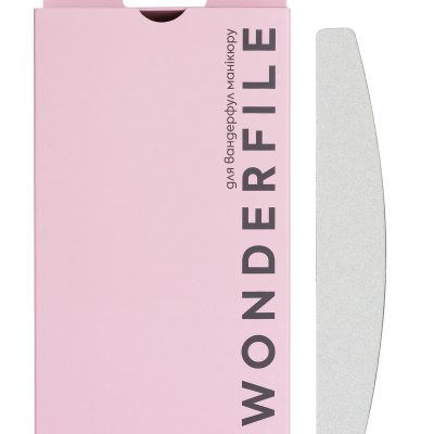 „Wonderfile“ pusmėnulio formos keičiamieji dildžių abrazyvai su minkštu pagrindu, balti, 162x24 mm, 240 g, 50 vnt.